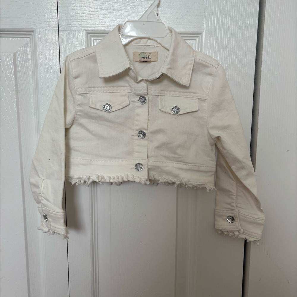 Peek Cream Jean Jacket for Kids